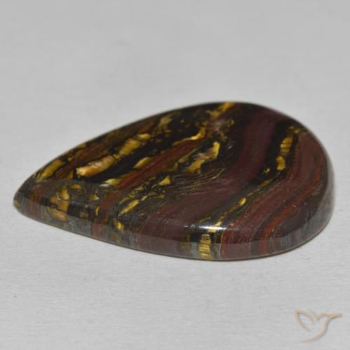 Tiger's Eye Matrix Gemstone in 32.9 x 23.3 mm Size for Sale, Tiger's Eye Matrix Stone in Multicolor Color