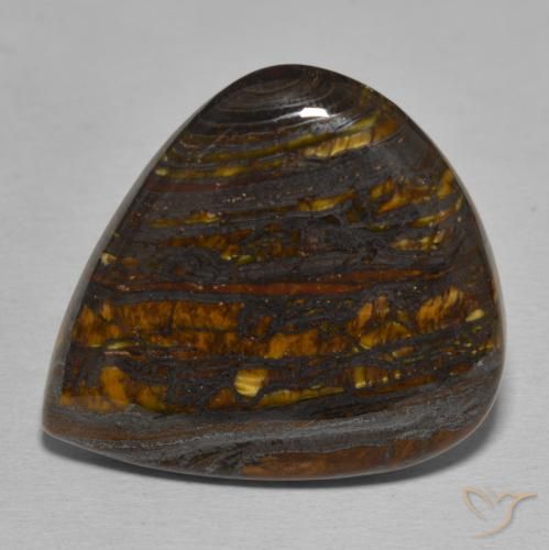 Matrice occhio di tigre a pera da 43,18 ct, 28,6 x 24,8 mm dal Messico, Photo A