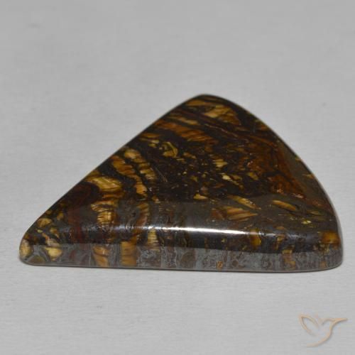 Tiger's Eye Matrix Gemstone in 34.3 x 32 mm Size for Sale, Tiger's Eye Matrix Stone in Multicolor Color