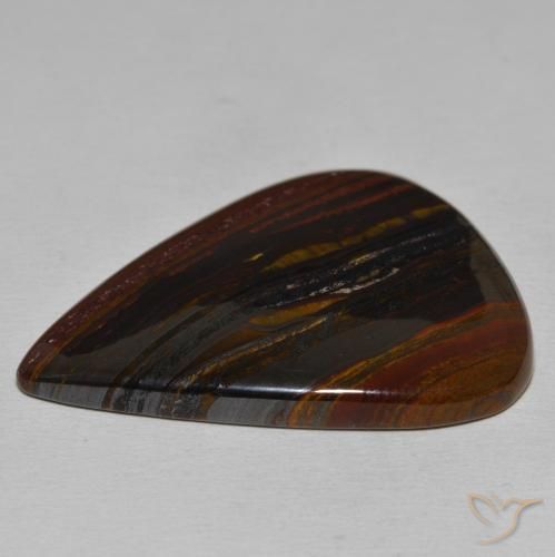 Tiger's Eye Matrix Gemstone in 38.6 x 30.6 mm Size for Sale, Tiger's Eye Matrix Stone in Multicolor Color