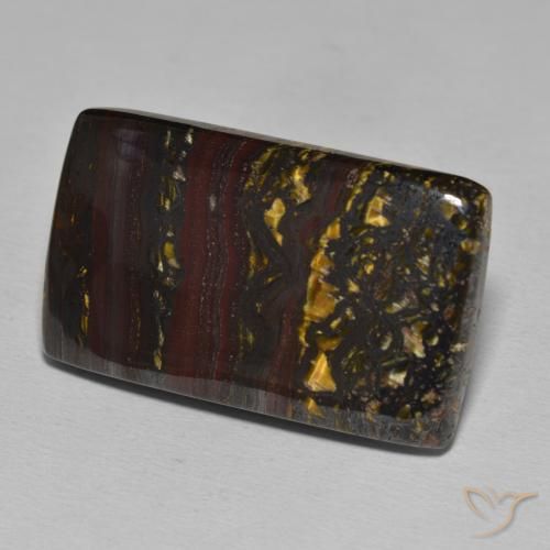 50.01 ct Multicolor Tiger's Eye Matrix Stone, Natural Tiger's Eye Matrix in Baguette Cabochon Shape for Sale