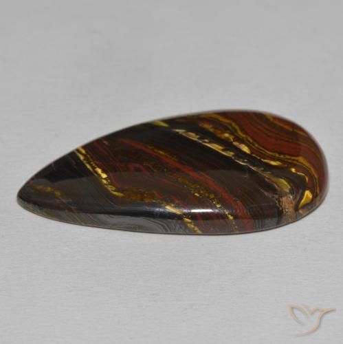 Tiger's Eye Matrix Gemstone in 38.3 x 22.5 mm Size for Sale, Tiger's Eye Matrix Stone in Multicolor Color