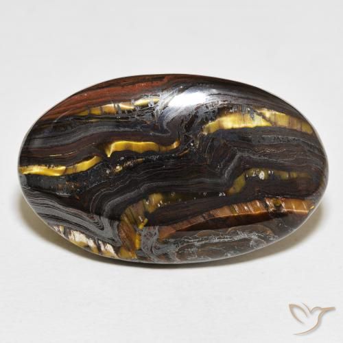 54.17ct Natural Multicolor Tiger's Eye Matrix, Oval, Opaque