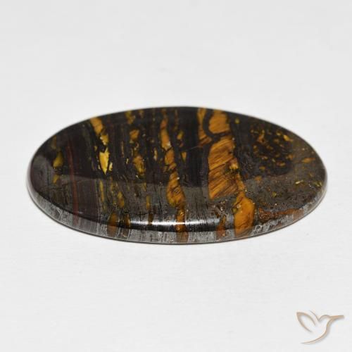 Tiger's Eye Matrix Gemstone in 38.6 x 25.9 mm Size for Sale, Tiger's Eye Matrix Stone in Multicolor Color