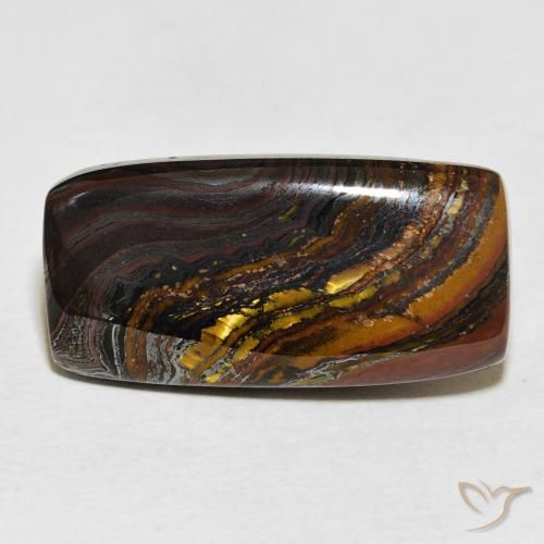 19.89ct Natural Multicolor Tiger's Eye Matrix, Baguette, Opaque