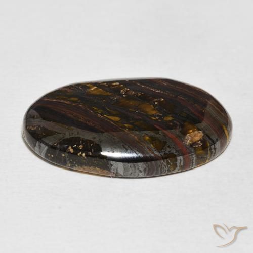 Tiger's Eye Matrix Gemstone in 24.9 x 17.2 mm Size for Sale, Tiger's Eye Matrix Stone in Multicolor Color