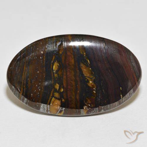 61.24ct Natural Multicolor Tiger's Eye Matrix, Oval, Opaque