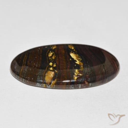 Tiger's Eye Matrix Gemstone in 41.4 x 25 mm Size for Sale, Tiger's Eye Matrix Stone in Multicolor Color