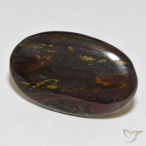 58.28 ct Multicolor Tiger's Eye Matrix Stone, Natural Tiger's Eye Matrix in Oval Cabochon Shape for Sale