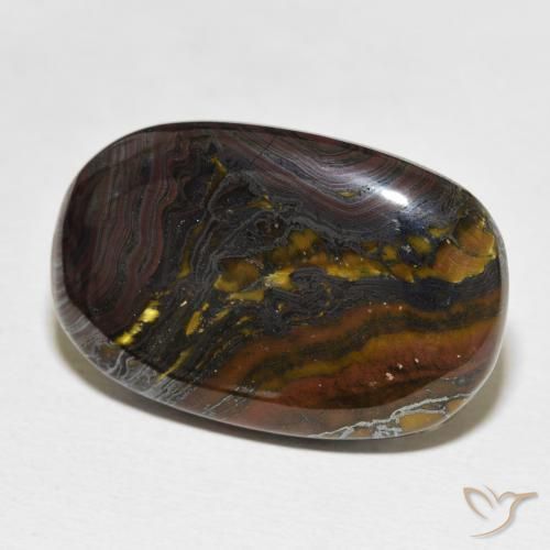 26.16 ct Multicolor Tiger's Eye Matrix Stone, Natural Tiger's Eye Matrix in Cushion Cabochon Shape for Sale