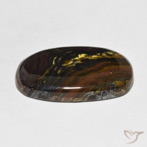 Tiger's Eye Matrix Gemstone in 26.6 x 17.2 mm Size for Sale, Tiger's Eye Matrix Stone in Multicolor Color