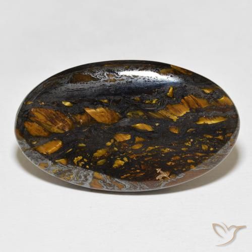 40.04ct Natural Multicolor Tiger's Eye Matrix, Oval, Opaque