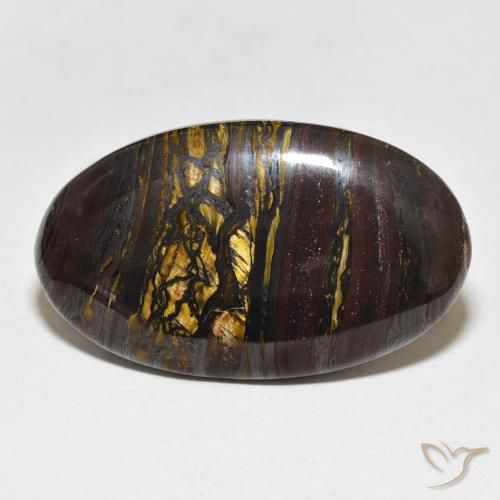 37.13ct Natural Multicolor Tiger's Eye Matrix, Oval, Opaque