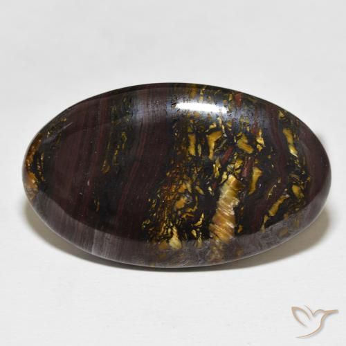 44.53ct Natural Multicolor Tiger's Eye Matrix, Oval, Opaque