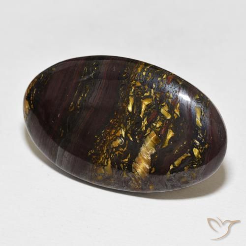 44.53 ct Multicolor Tiger's Eye Matrix Stone, Natural Tiger's Eye Matrix in Oval Cabochon Shape for Sale