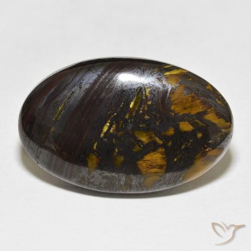 36.47ct Natural Multicolor Tiger's Eye Matrix, Oval, Opaque