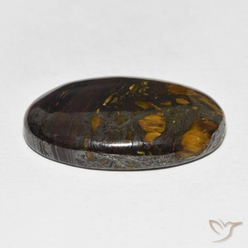 Tiger's Eye Matrix Gemstone in 29.2 x 18.6 mm Size for Sale, Tiger's Eye Matrix Stone in Multicolor Color