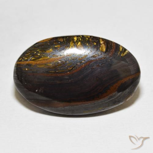 36.70ct Natural Multicolor Tiger's Eye Matrix, Oval, Opaque