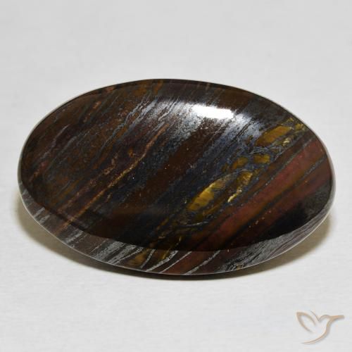 31.94ct Natural Multicolor Tiger's Eye Matrix, Oval, Opaque