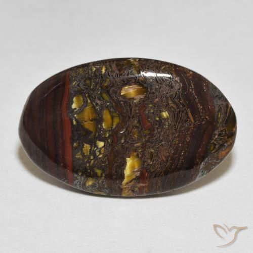 21.18 ct Oval Tiger's Eye Matrix, 28.3 x 18.1 mm From Mexico, Photo A