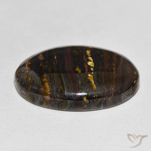 Tiger's Eye Matrix Gemstone in 27 x 20 mm (calibrated) Size for Sale, Tiger's Eye Matrix Stone in Multicolor Color
