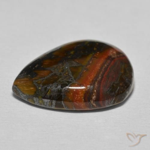 Tiger's Eye Matrix Gemstone in 18.9 x 14.3 mm Size for Sale, Tiger's Eye Matrix Stone in Multicolor Brown Color