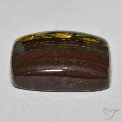 Tiger's Eye Matrix Gemstone in 21.3 x 15.5 mm Size for Sale, Tiger's Eye Matrix Stone in Hickory Brown Color