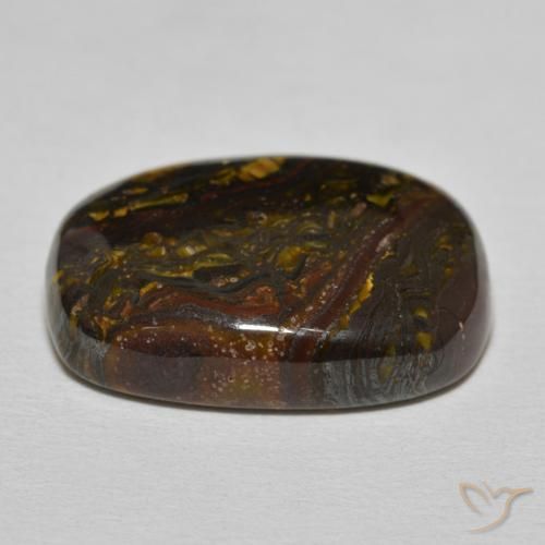 Tiger's Eye Matrix Gemstone in 21 x 14.7 mm Size for Sale, Tiger's Eye Matrix Stone in Warm Brown Color