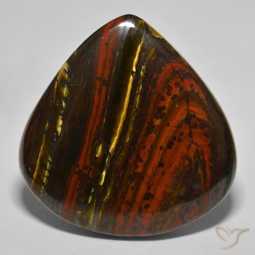 68.05ct Natural Multicolor Brown Tiger's Eye Matrix, Pear Shape, Opaque