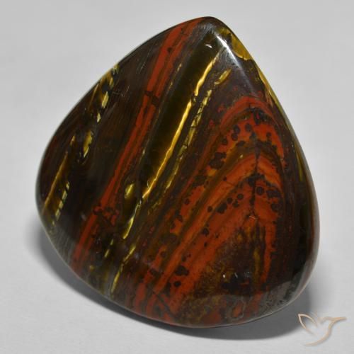 68.05 ct Brown Tiger's Eye Matrix Stone, Natural Tiger's Eye Matrix in Pear Cabochon Shape for Sale