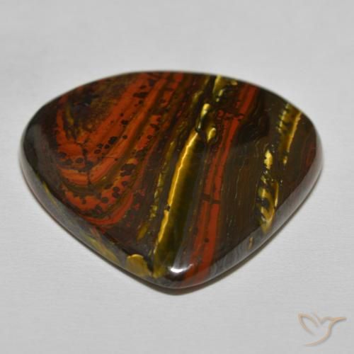 Tiger's Eye Matrix Gemstone in 35.6 x 34.3 mm Size for Sale, Tiger's Eye Matrix Stone in Multicolor Brown Color