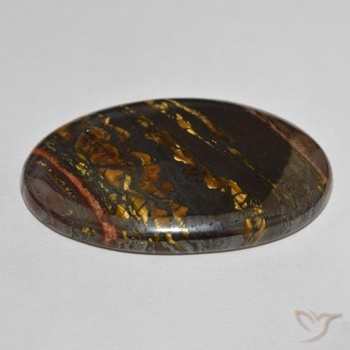 Tiger's Eye Matrix Gemstone in 52 x 35.5 mm Size for Sale, Tiger's Eye Matrix Stone in Multicolor Color