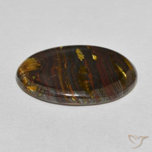 Tiger's Eye Matrix Gemstone in 26.9 x 18.6 mm Size for Sale, Tiger's Eye Matrix Stone in Multicolor Color