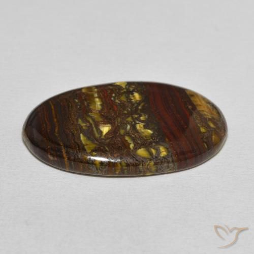 Tiger's Eye Matrix Gemstone in 27.4 x 17.2 mm Size for Sale, Tiger's Eye Matrix Stone in Multicolor Color