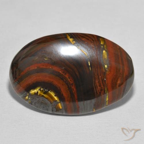 27.87ct Natural Multicolor Tiger's Eye Matrix, Oval, Opaque