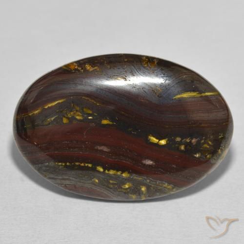 30.81ct Natural Multicolor Tiger's Eye Matrix, Oval, Opaque