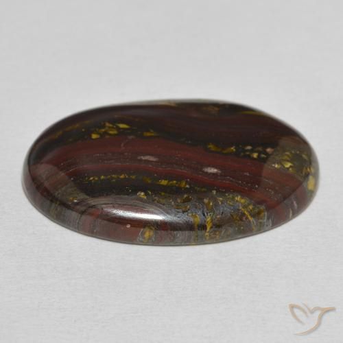 Tiger's Eye Matrix Gemstone in 29 x 19.6 mm Size for Sale, Tiger's Eye Matrix Stone in Multicolor Color