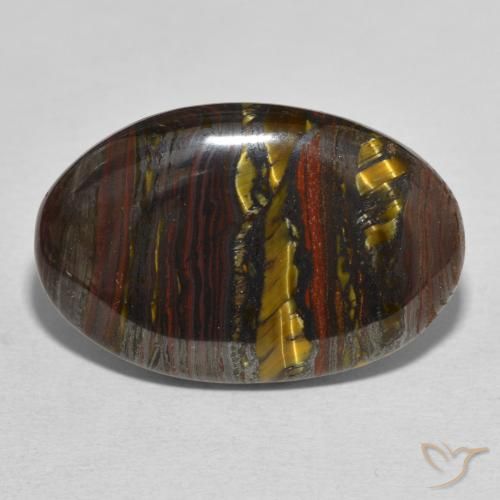 28.81ct Natural Multicolor Tiger's Eye Matrix, Oval, Opaque