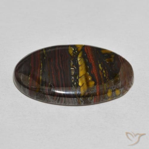Tiger's Eye Matrix Gemstone in 27.4 x 18.2 mm Size for Sale, Tiger's Eye Matrix Stone in Multicolor Color