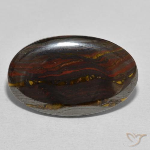24.74ct Natural Multicolor Tiger's Eye Matrix, Oval, Opaque