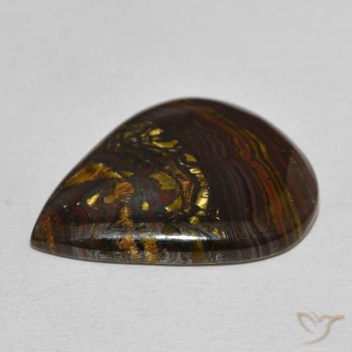 Tiger's Eye Matrix Gemstone in 28.4 x 22.4 mm Size for Sale, Tiger's Eye Matrix Stone in Multicolor Color
