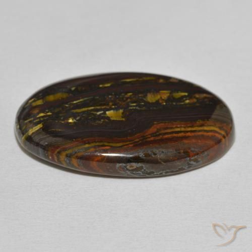 Tiger's Eye Matrix Gemstone in 33.1 x 20.9 mm Size for Sale, Tiger's Eye Matrix Stone in Multicolor Color