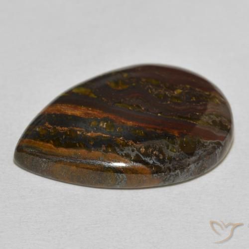 Tiger's Eye Matrix Gemstone in 28.3 x 20.2 mm Size for Sale, Tiger's Eye Matrix Stone in Multicolor Color