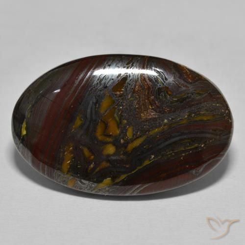 41.90ct Natural Hickory Brown Tiger's Eye Matrix, Oval, Opaque