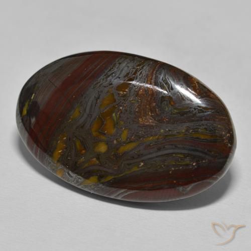 41.90 ct Brown Tiger's Eye Matrix Stone, Natural Tiger's Eye Matrix in Oval Cabochon Shape for Sale