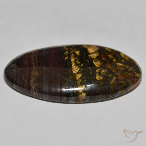 Tiger's Eye Matrix Gemstone in 36 x 20.8 mm Size for Sale, Tiger's Eye Matrix Stone in Warm Brown Color