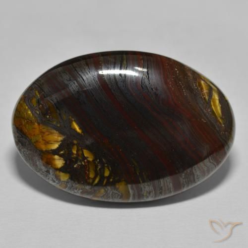 45.32ct Natural Warm Brown Tiger's Eye Matrix, Oval, Opaque