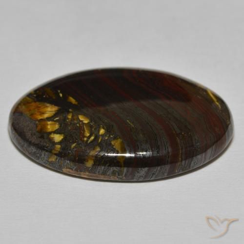 Tiger's Eye Matrix Gemstone in 31.8 x 21.8 mm Size for Sale, Tiger's Eye Matrix Stone in Warm Brown Color