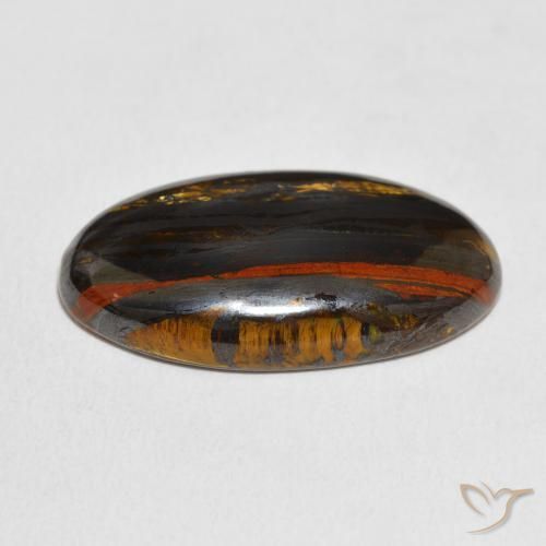 Tiger's Eye Matrix Gemstone in 27.6 x 14.6 mm Size for Sale, Tiger's Eye Matrix Stone in Multicolor Color