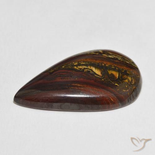 Tiger's Eye Matrix Gemstone in 33 x 18.9 mm Size for Sale, Tiger's Eye Matrix Stone in Multicolor Color